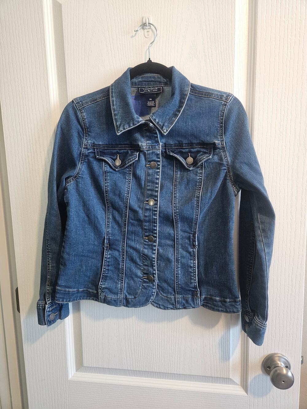 Charter Club Womens Petite Denim Jacket